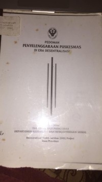 Image of Pedoman Penyelenggaraan Puskesmas di Era Desentralisasi