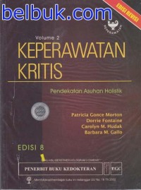 Image of KEPERAWATAN KRITIS: Pendekatan asuhan holistik Volume 2